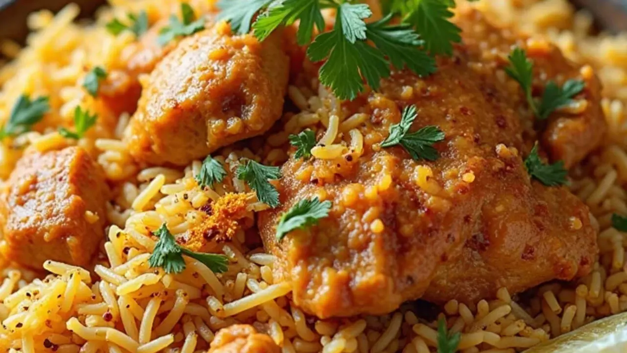 हैदराबादी चिकन बिरयानी बनाने की रेसिपी। हैदराबादी चिकन बिरयानी बनाने की रेसिपी।