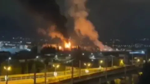 रूस: सोची में यूक्रेनी ड्रोन हमला, ऑयल डिपो में लगी आग