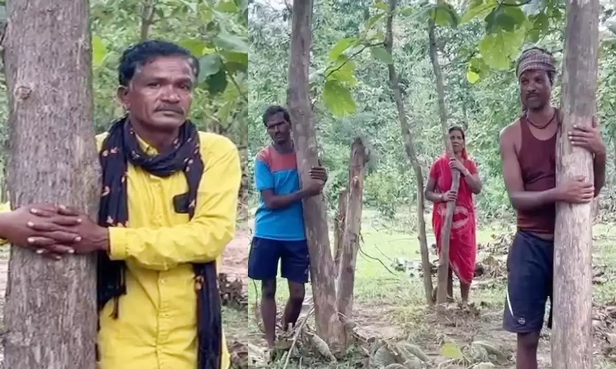 ग्रामीणों ने किया अनोखा प्रदर्शन