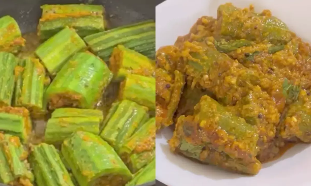 भरवा तोरी की आसान रेसिपी।