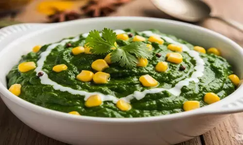 how to make palak corn