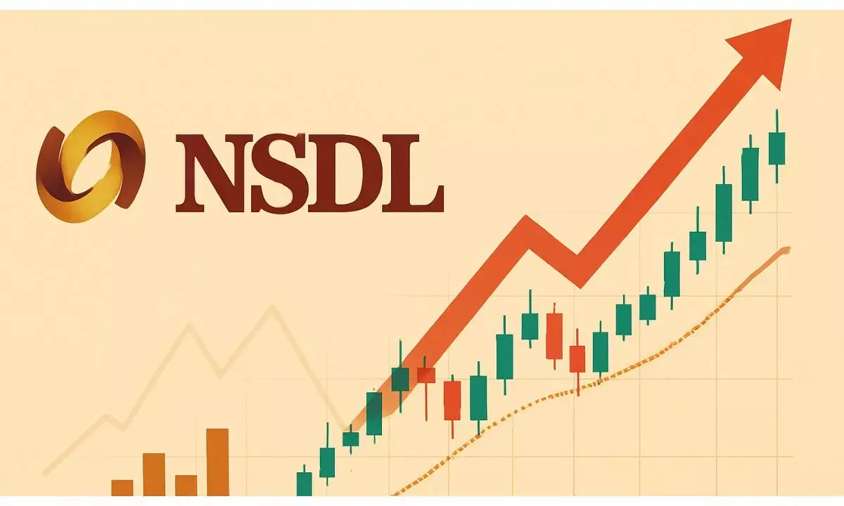 NSDL share bse listing price