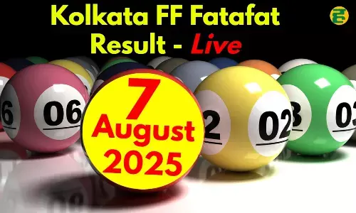 Kolkata ff Fatafat Result 7 August 2025 live Update first result 10.30 am and last at 9 pm.