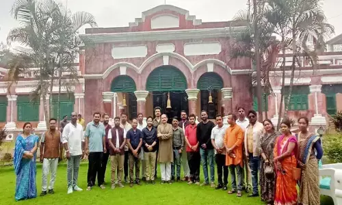 BJP workers with Raja Judeo present at Aaram Niwas Palace