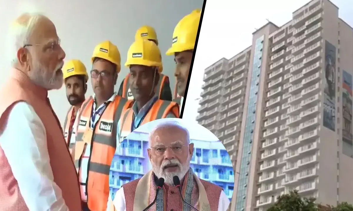 PM Modi Inaugurated 184 MP Flats