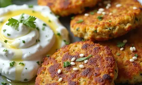 मूंग दाल स्प्राउट्स से बनी टिक्की और तड़का रायता रेसिपी