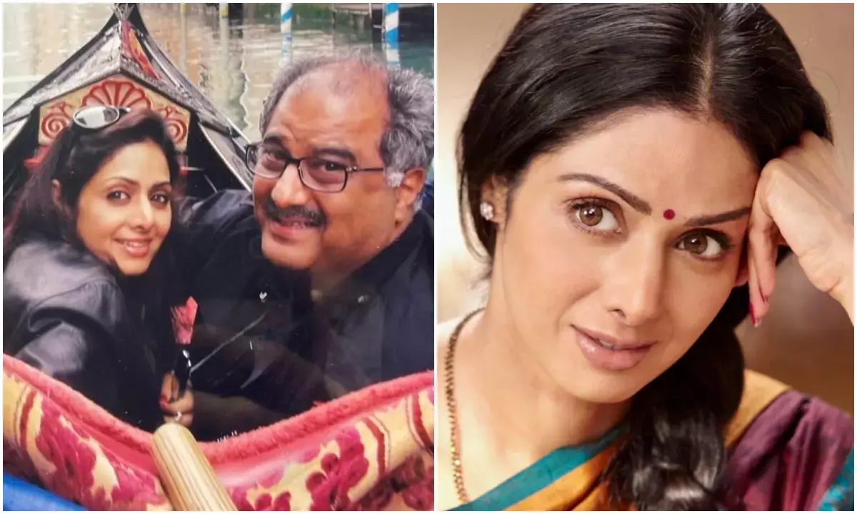 अभिनेत्री श्रीदेवी की 62वीं बर्थ एनिवर्सरी पर बोनी कपूर ने शेयर की तस्वीरें।