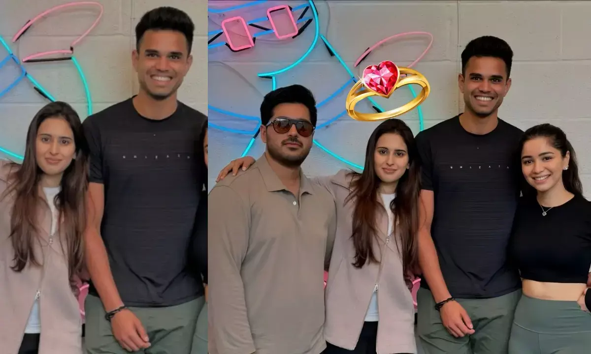 Arjun Tendulkar got engaged to Saaniya Chandok Arjun Tendulkar got engaged to Saaniya Chandok