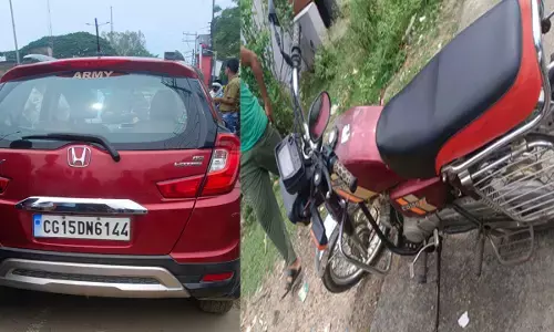 कार से टकराकर सड़क पर गिरा बाइक सवार : बतौली के गोविंदपुर निवासी युवक की मौके पर मौत