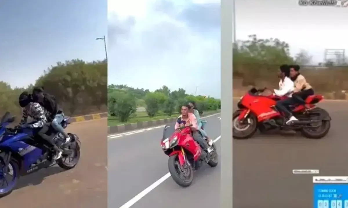 स्टंटबाजों की पुलिस को चुनौती :  लिखा - मैं हूं डॉन, 15 को मिलो नया रायपुर में, खेलते हैं मौत का खेल