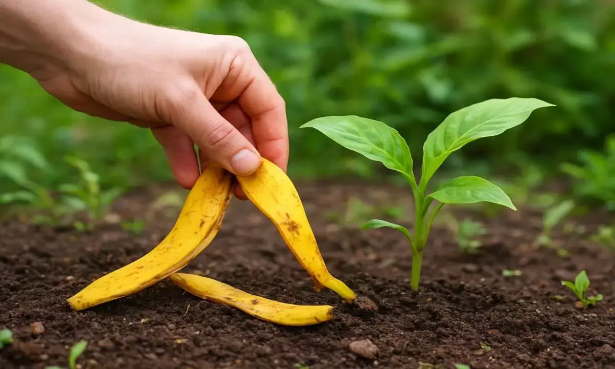 banana peels gardening tips