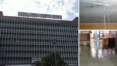Delhi AIIMS Waterlogging