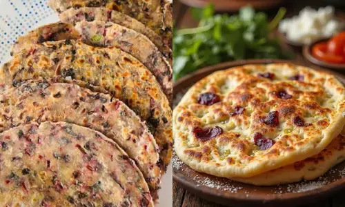 लाल साग पनीर पराठा बनाने की आसान रेसिपी।