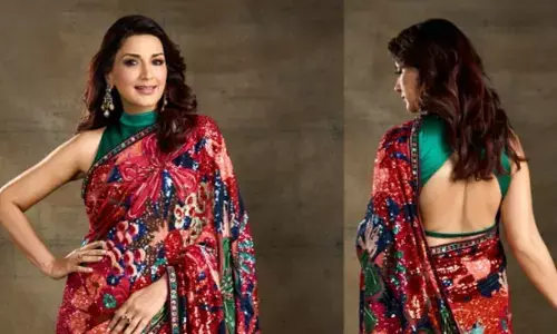 एक्ट्रेस सोनाली बेंद्रे का साड़ी लुक