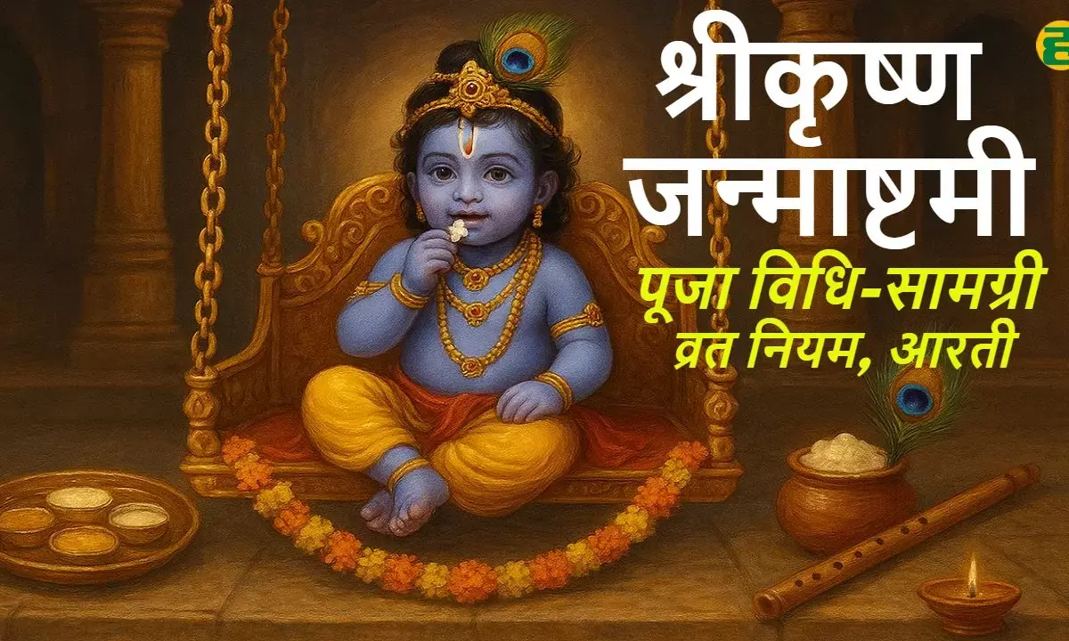 complete information about the worship of Laddu Gopal on Janmashtami, fasting method and worship material.