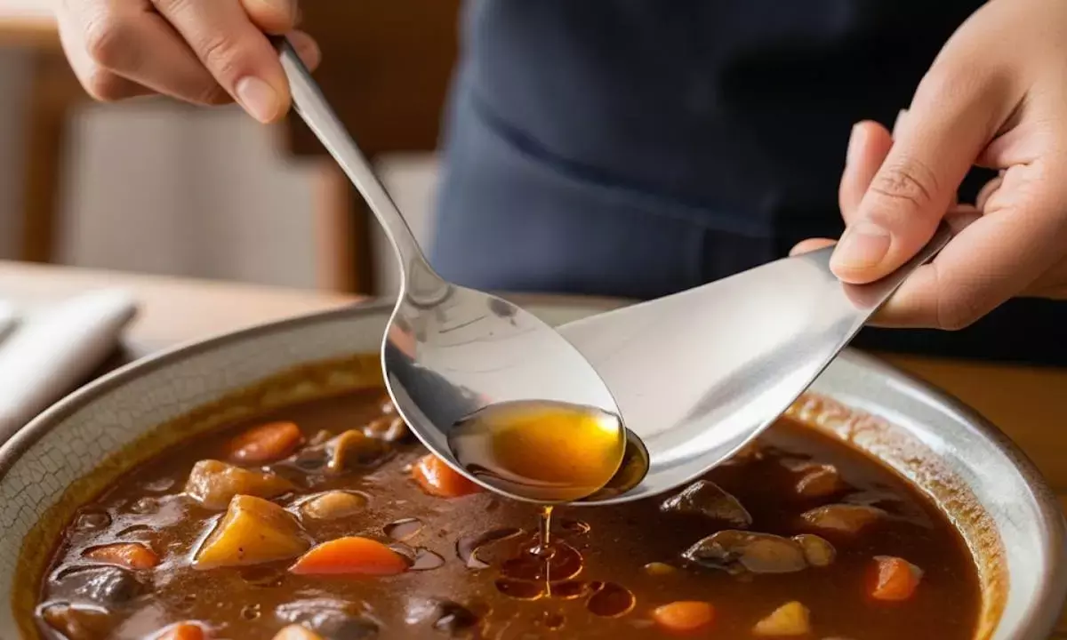 how to remove extra oil from vegetable gravy