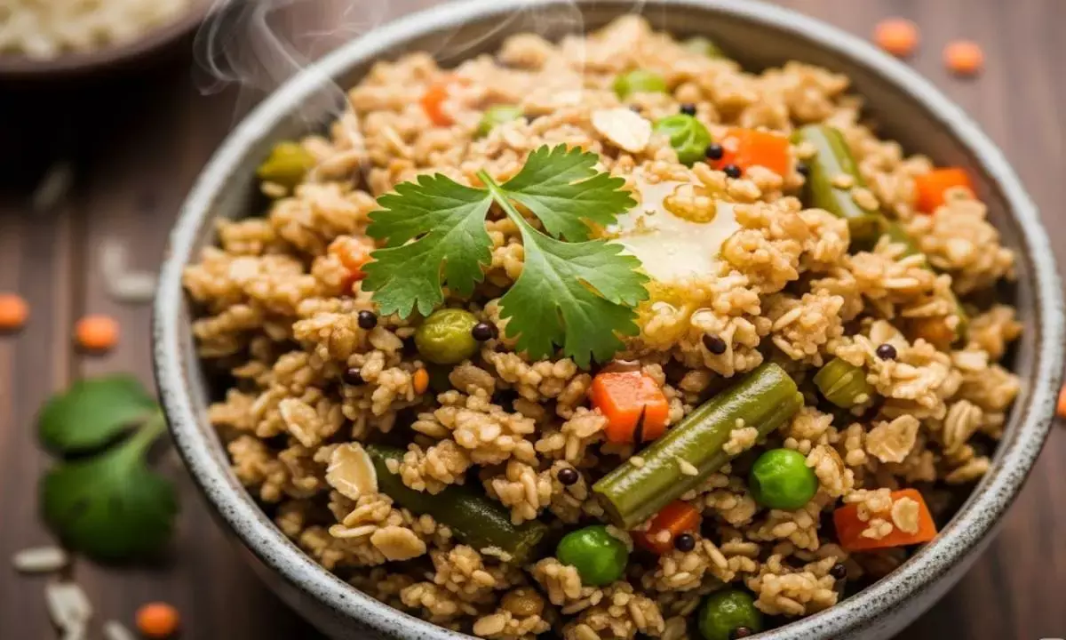 how to make oats khichdi recipe