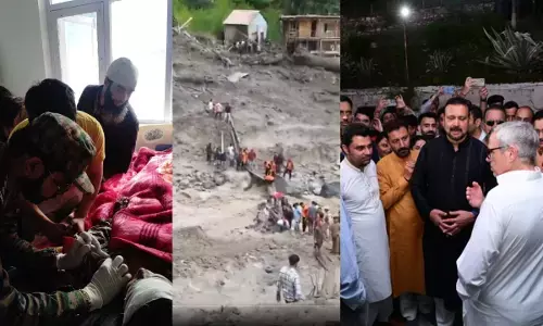 जम्मू कश्मीर के किश्तवाड़ जिले में तबाही के बाद रेस्क्यू ऑपरेशन, सीएम ने लिया जायजा।