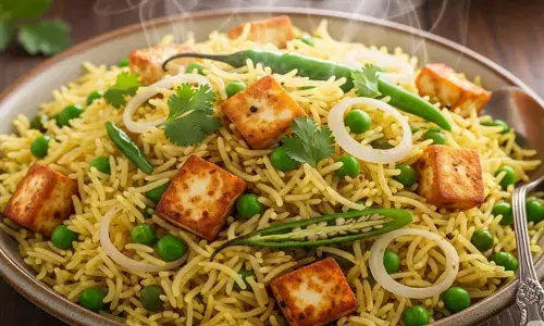 how to make matar paneer pulao