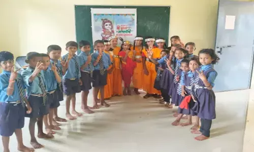 स्कूल में धूमधाम से मनी जन्माष्टमी : भगवान की बाल लीलाओं पर प्रस्तुति की  झांकियाँ