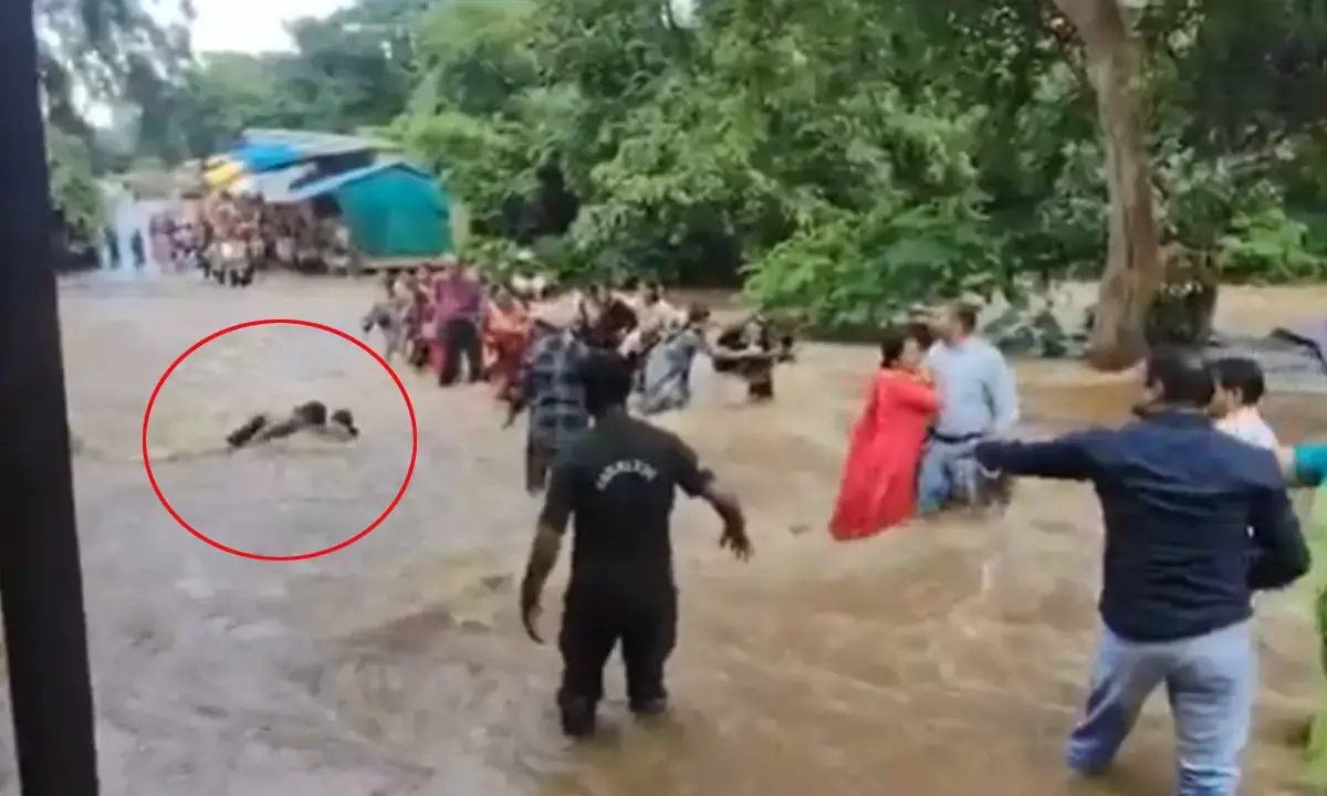 सियादेवी मंदिर मार्ग पर बड़ा हादसा : रपटे पर पानी के तेज बहाव में बहे दो युवक