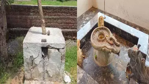 पकड़ा गया शिवलिंग खंडित करने वाला