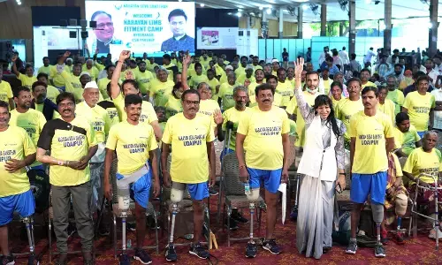 free distribution camp for artificial limbs