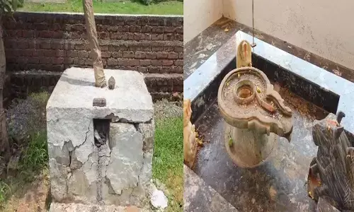 पकड़ा गया शिवलिंग खंडित करने वाला