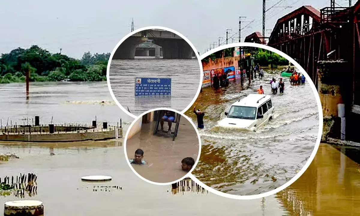 flood situation from delhi to noida ghaziabad