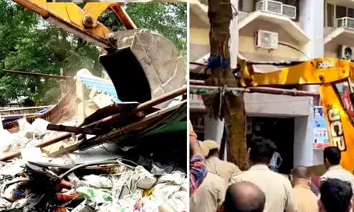 NDMC bulldozer action