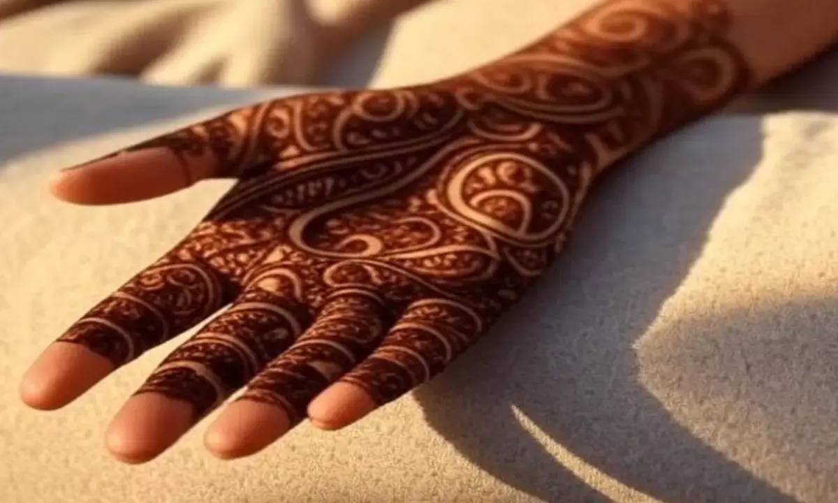 हरतालिका तीज के लिए फिंगर मेहंदी डिजाइन