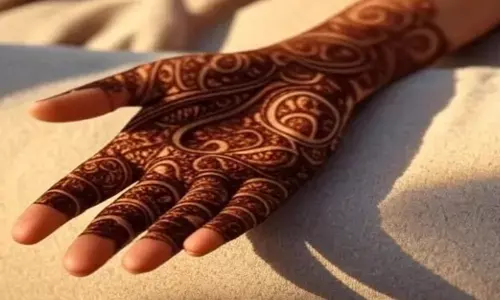 हरतालिका तीज के लिए फिंगर मेहंदी डिजाइन