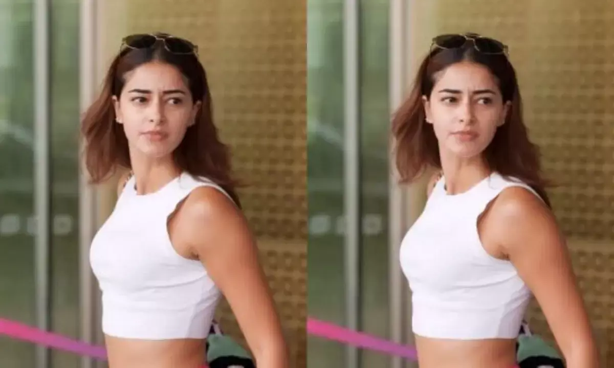 एक्ट्रेस अनन्या का एयरपोर्ट लुक, प्लाजो और क्रॉप टॉप में आईं नजर