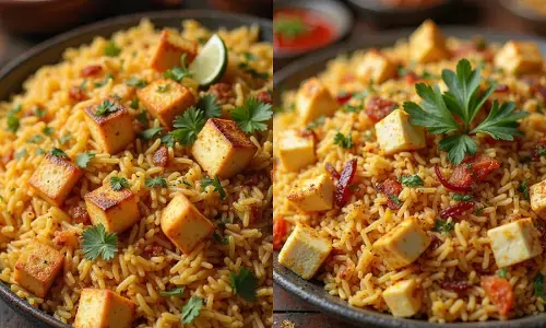 पनीर मखनी बिरयानी बनाने की रेसिपी।