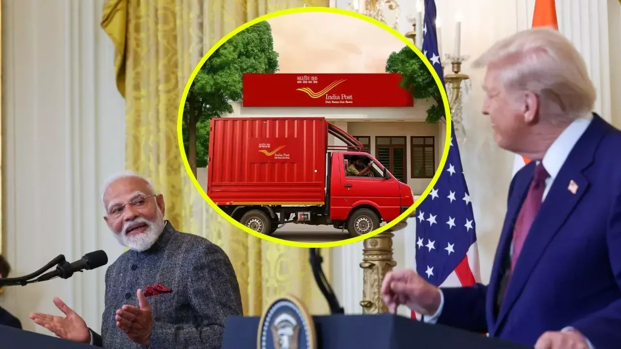 India-US Tariff War: अमेरिका के खिलाफ भारत की बड़ी कार्रवाई, यूएस जाने वाली डाक  सेवाएं की बंद! जानें वजह | India SUSPENDS Postal Services To US Amid Trump  Tariffs | Hari Bhoomi