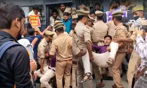 UP 69000 Teacher Recruitment protest