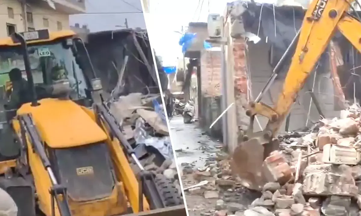 Subhash Nagar Bulldozer Action Subhash Nagar Bulldozer Action