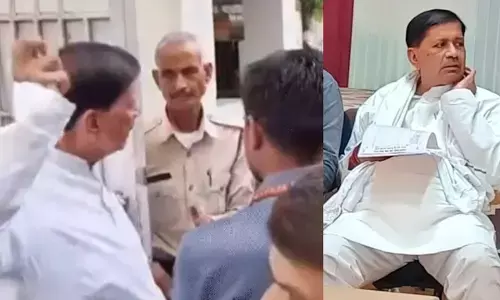 खाद संकट: भिंड में BJP विधायक ने कलेक्टर पर उठाया हाथ; किसानों का प्रदर्शन