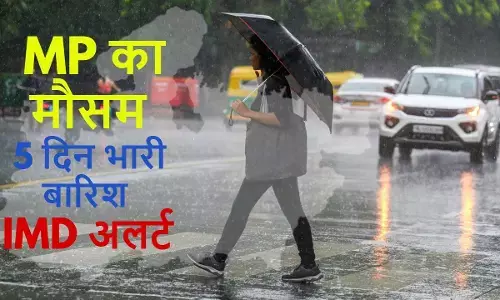 मध्यप्रदेश मौसम अपडेट: अगले 5 दिनों में भारी बारिश और फ्लैश फ्लड अलर्ट मध्यप्रदेश मौसम अपडेट: अगले 5 दिनों में भारी बारिश और फ्लैश फ्लड अलर्ट