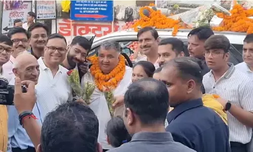 मंत्रिमंडल विस्तार के बाद कैबिनेट मंत्री बने अंबिकापुर विधायक राजेश अग्रवाल गुरुवार को पहली बार सरगुजा दौरे पर पहुंचे