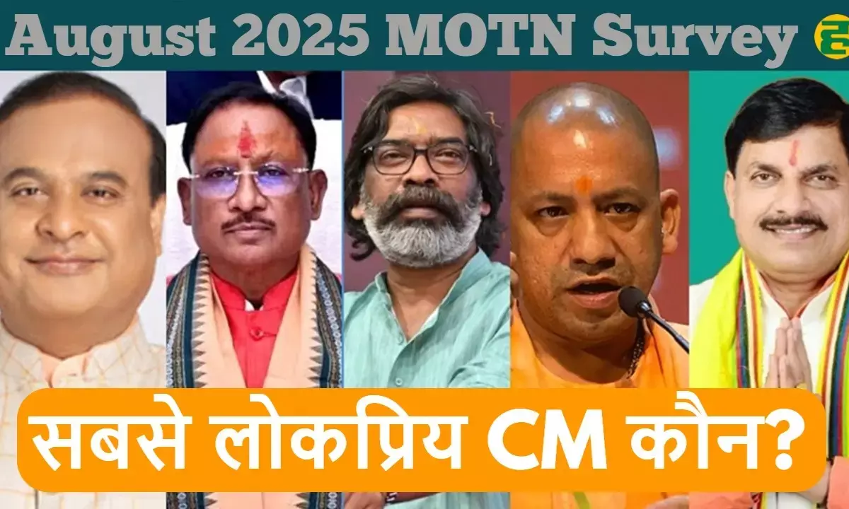 MOTN Survey अगस्त 2025: देश का सबसे लोकप्रिय मुख्यमंत्री कौन?