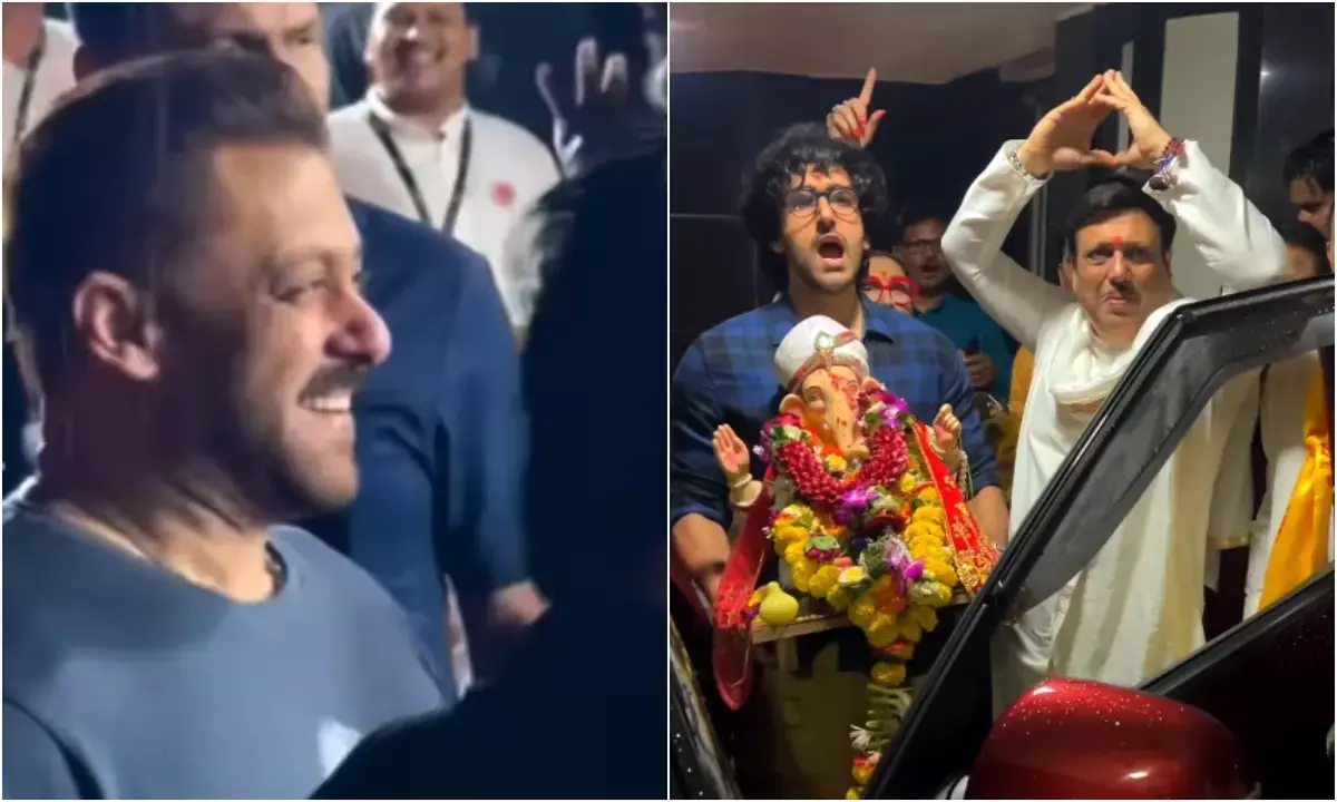 सलमान खान और गोविंदा ने अपने परिवारों के साथ धूम-धाम से गणपति विसर्जन किया।