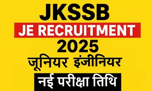JKSSB JE Recruitment 2025 New Exam date OUT JKSSB JE Recruitment 2025 New Exam date OUT