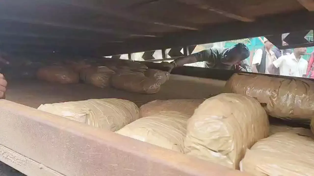 फिल्मी स्टाइल में गांजा तस्करी