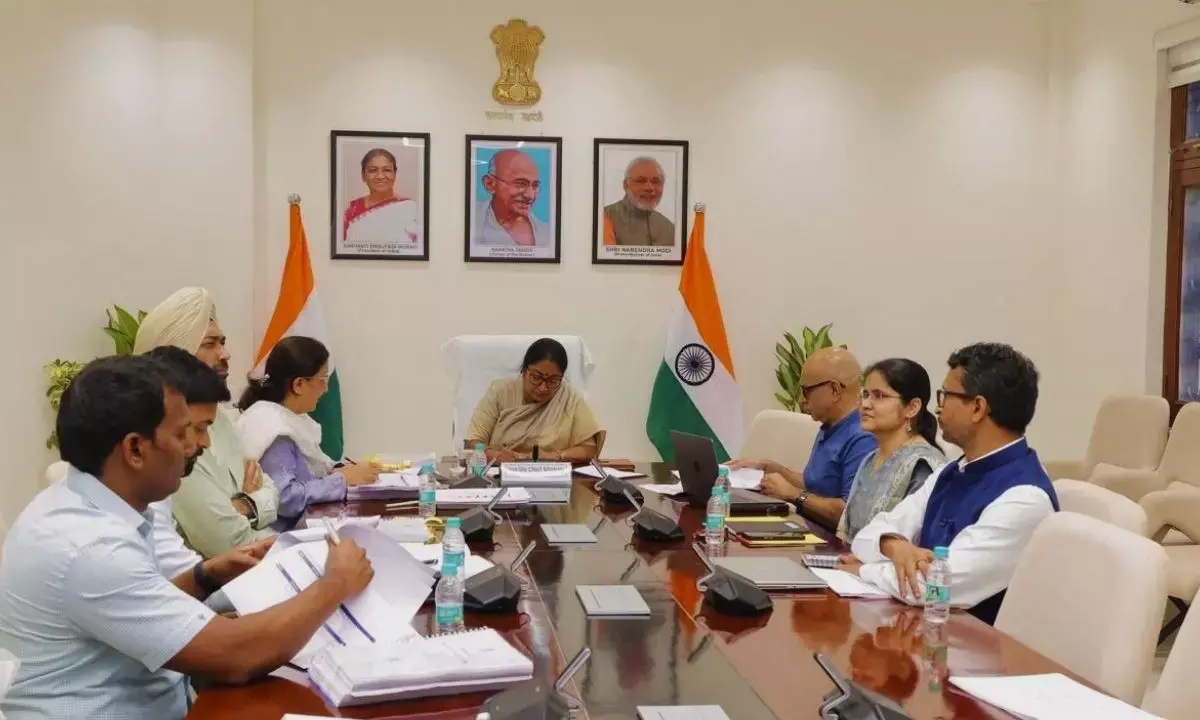 Delhi CM Rekha Gupta meeting with officials of trade and tax department