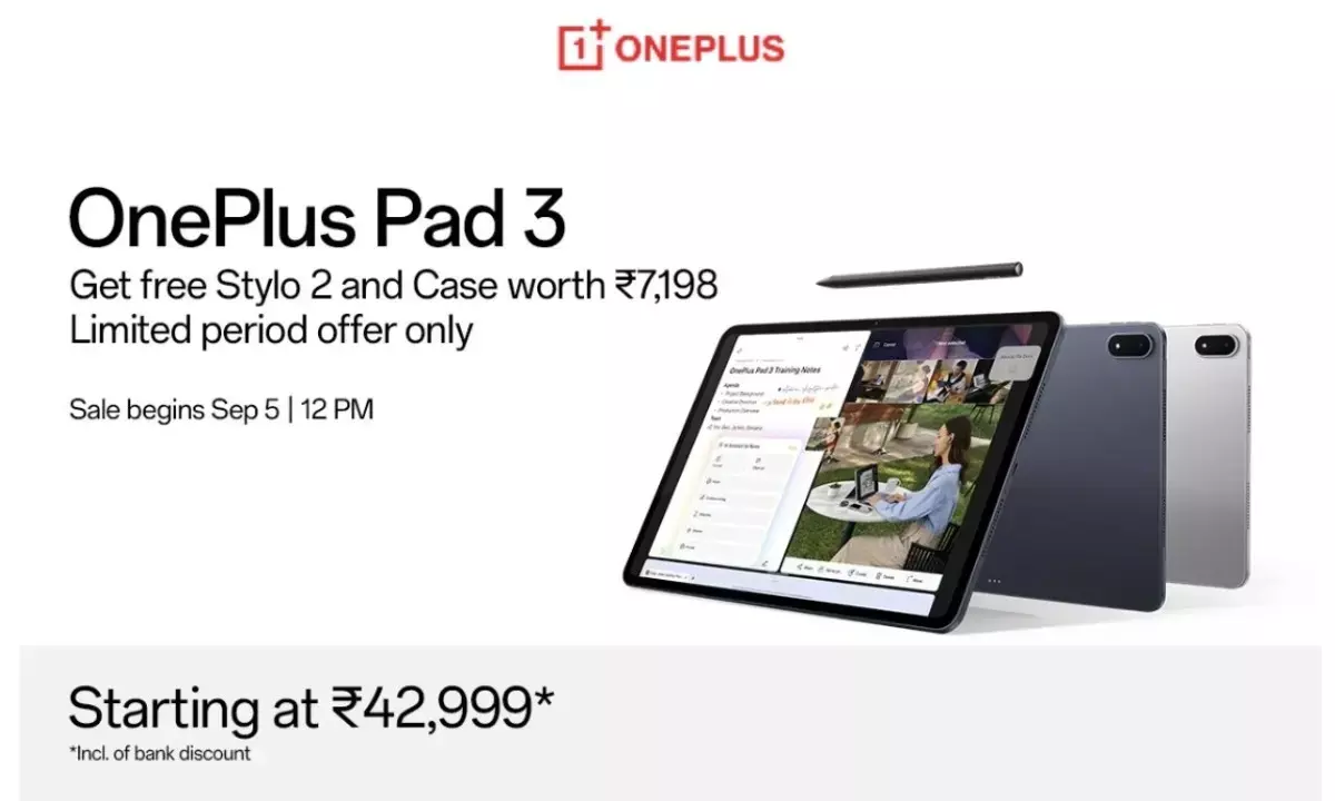OnePlus Pad 3 Launch Price Offers Sale India