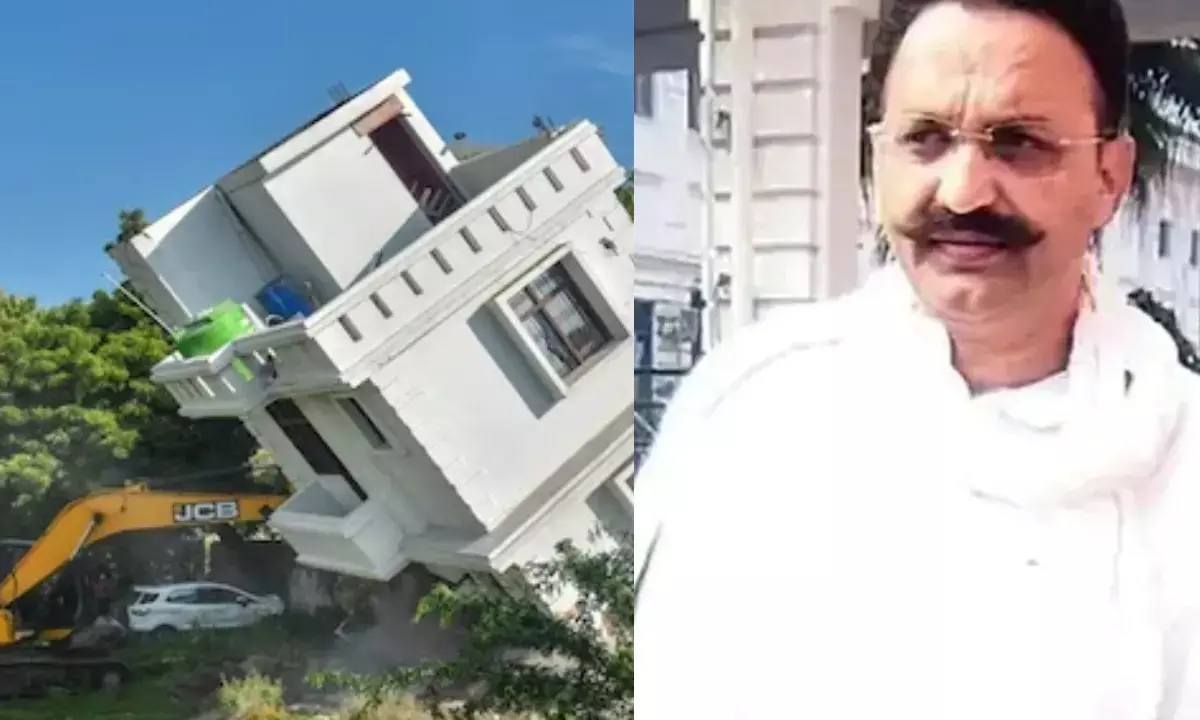 Mukhtar Ansari land Lucknow bulldozer policy