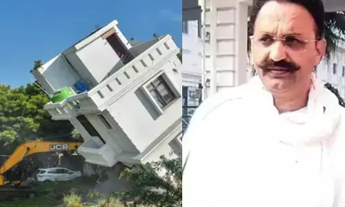 Mukhtar Ansari land Lucknow bulldozer policy