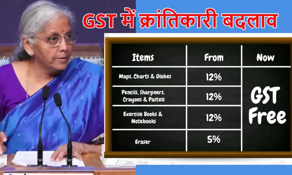 GST में क्रांतिकारी बदलाव: 5% और 18% स्लैब लागू, दवाओं-घरेलू सामानों पर टैक्स शून्य