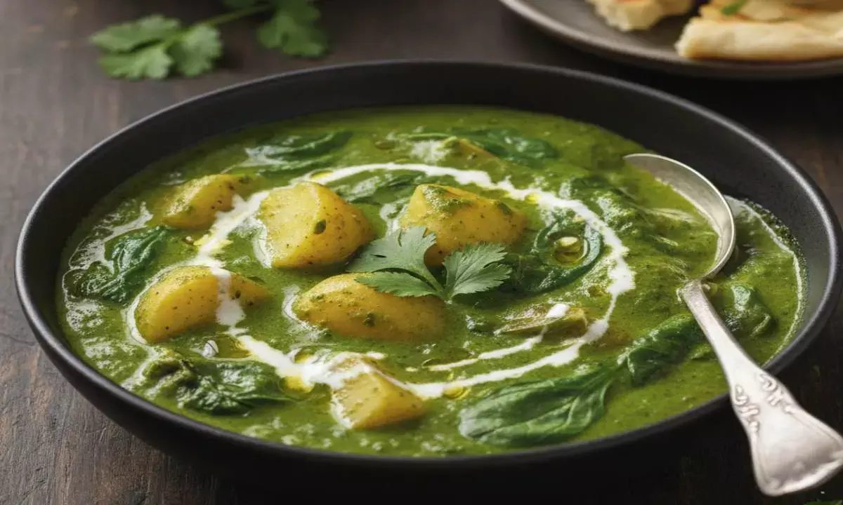 palak aloo gravy wali sabji recipe